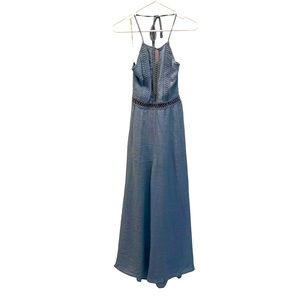 Flying Tomato Blue Halter Jumpsuit Sz S